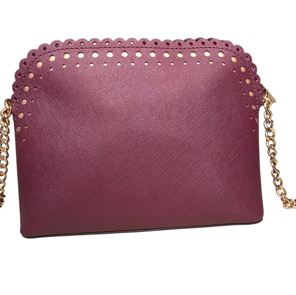 Michael Kors NWT Cindy Dome Crossbody Plum - Picture 3 of 9